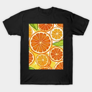 Citrus Burst - Vibrant Orange Pattern T-Shirt